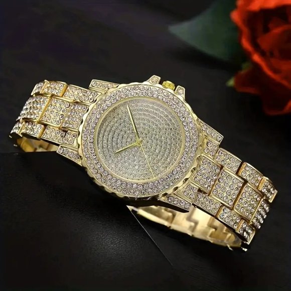 1pc Men's Calendar Quartz Watch & 1pc Bracelet (Watch Set) - Picture 6 of 6